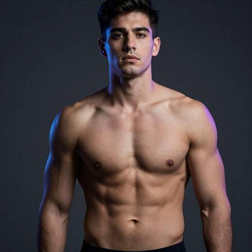 Dramatic Portrait of Muscular Man