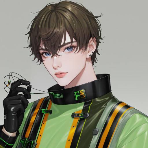 Illustration of Alban knox, nijisanji in the style of Xe (execut3r)