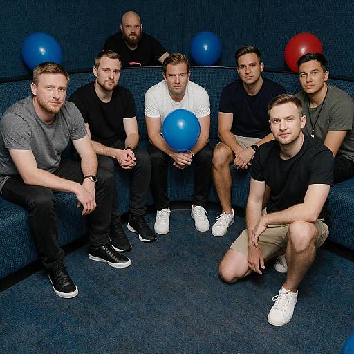 Casual Gathering on a Patterned Couch