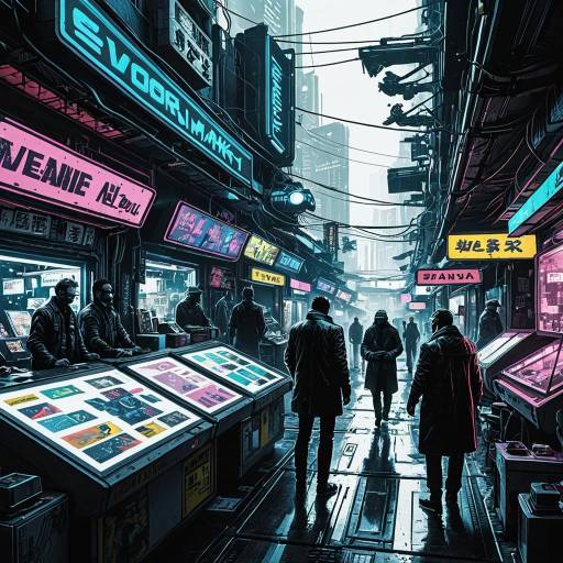 Cyberpunk Black Market Dealer Negotiations