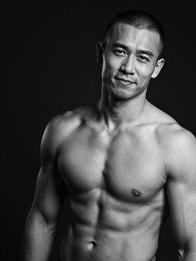 Black and White Powerlifter Portrait