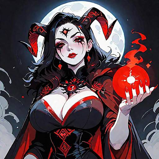 Ominous Japanese Demon Girl Portrait