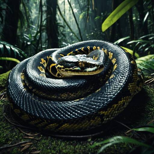 Coiled Python in Rainforest