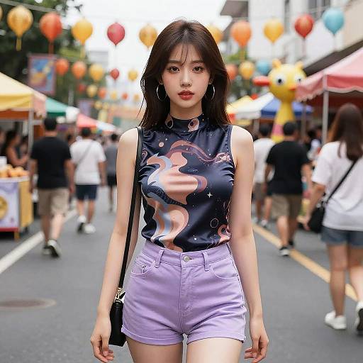 Digital Manga Hourglass Woman Parade