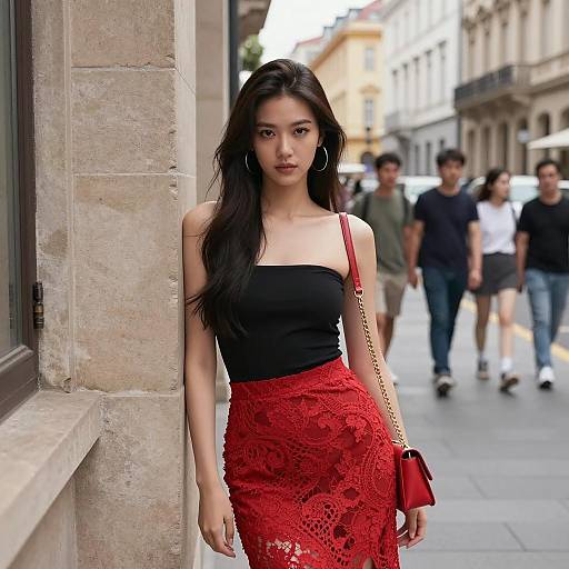 Urban Chic: A Fashionable Young Woman