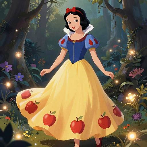 Modern Snow White with Mystical Glow