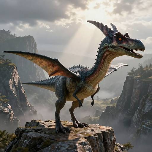 Hyper-Realistic Pteranodon on Cliff