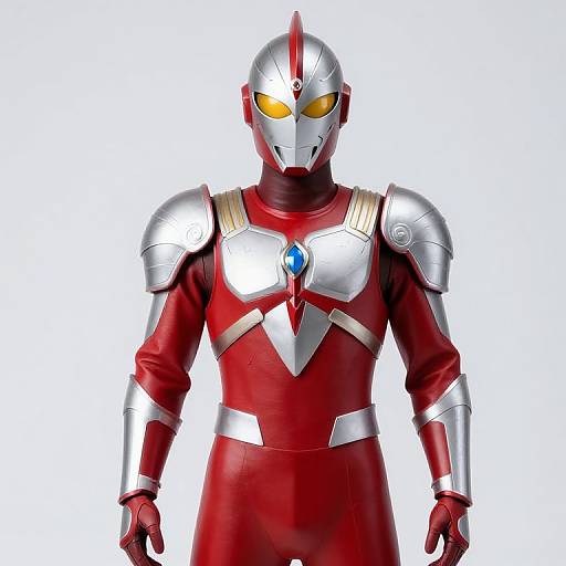 Mannequin in Red and Silver Armor