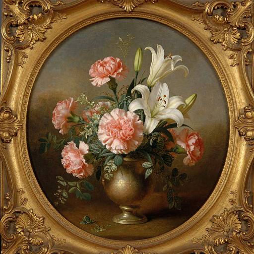 Elegant Rococo Floral Still Life