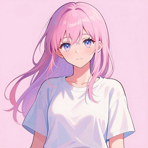 Pastel Anime Girl Portrait