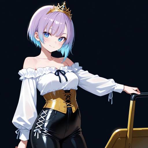 Innocent Cowgirl with Lavender Hair Innocent Cowgirl with Lavender Hair