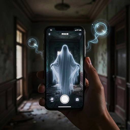 Ghost Photo App Detects Haunted Figure