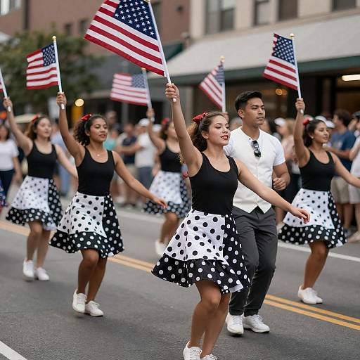 Street Parade with Flag Dancers