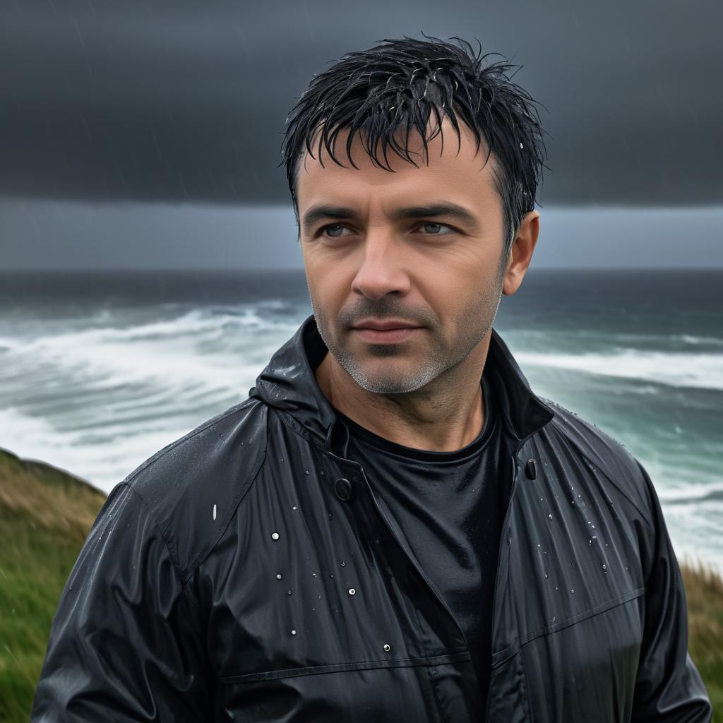 Cinematic Portrait of a Happy Breton Man