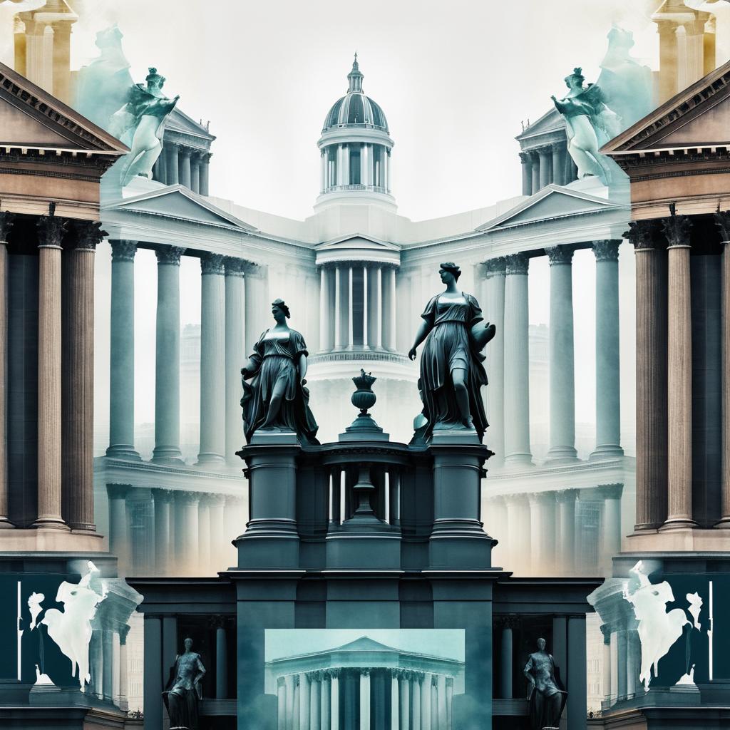 Neo-Classical Double Exposure Collage Art