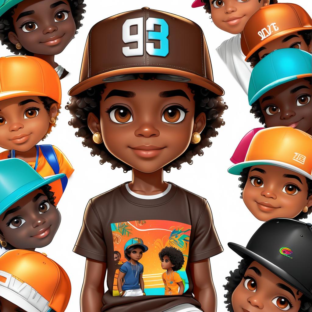 Chibi Style: Spirited African American Boy