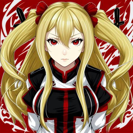 Illustration of Alisa reinford, eiyuu densetsu in the style of Judo fuu