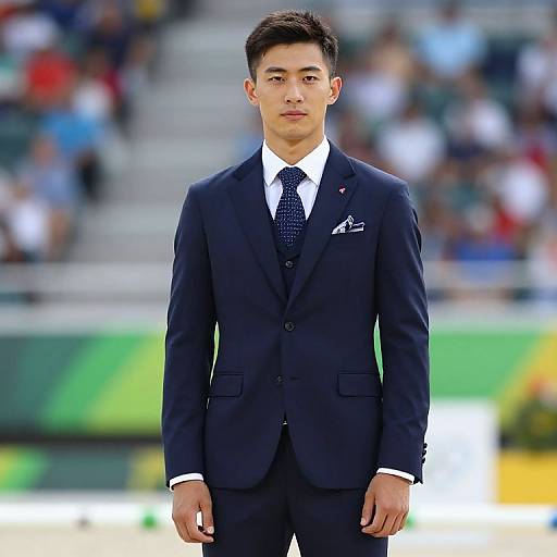 Olympic Equestrian in Classic Savile Row Suit