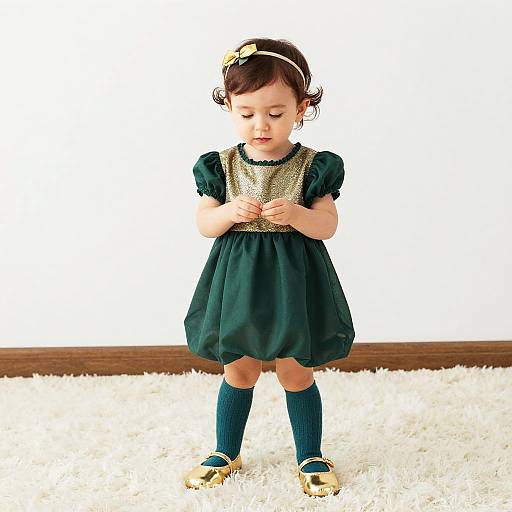 Adorable Toddler in Sparkly Outfit