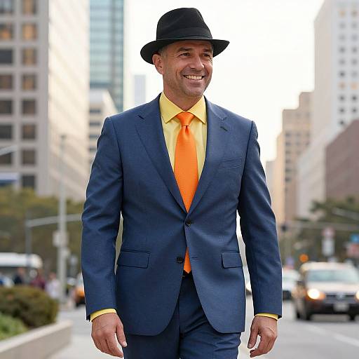 Confident Man in Vibrant City Style