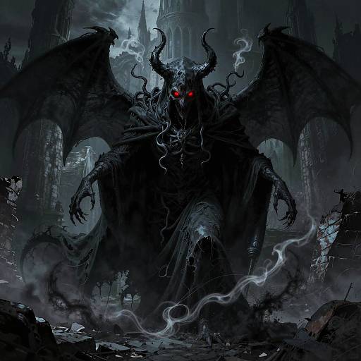 Dread Shadow Wraith in Gothic Ruins