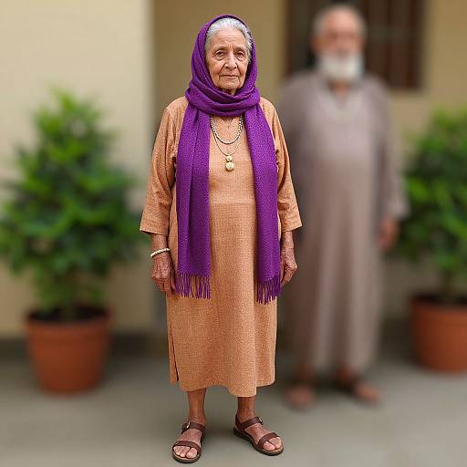 Realistic Elderly Man in Grandma Costume