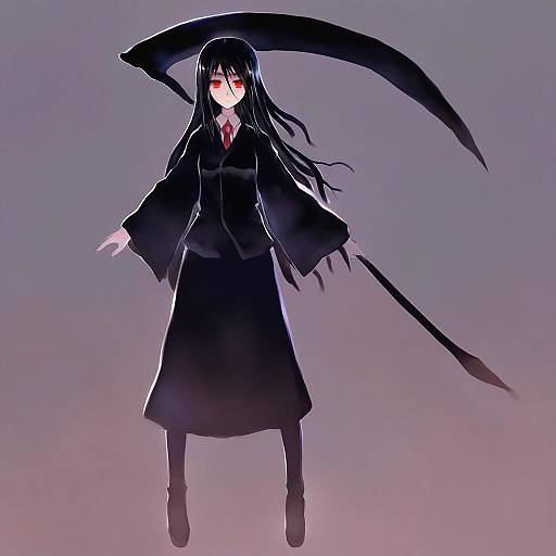 Illustration of Grim reaper, original in the style of Bob (biyonbiyon)