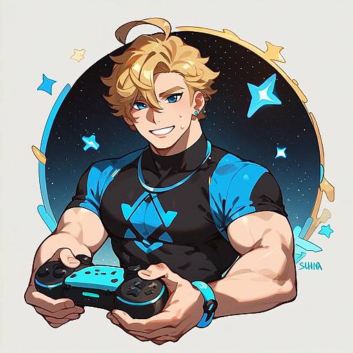 Epic Arcade Gamer Male Focus