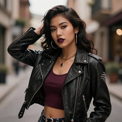 Indigenous Retro Punk Femme Fatale Portrait