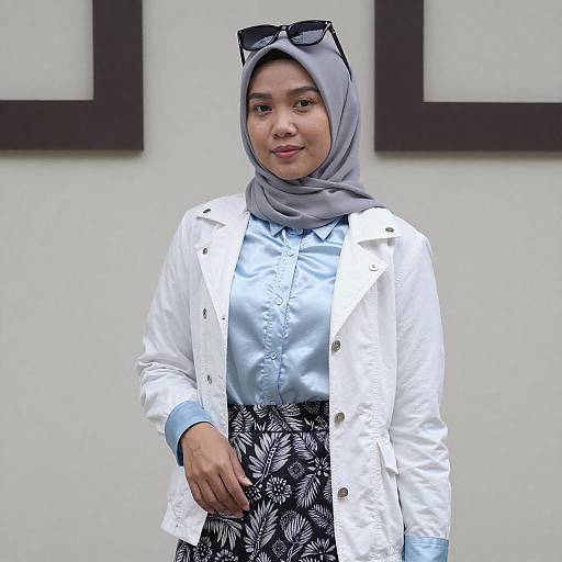 Portrait of Asian Woman in Stylish Attire