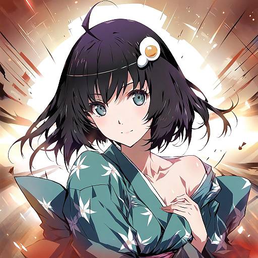 Illustration of Araragi tsukihi, monogatari (series) in the style of Q azieru