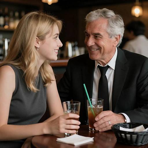 Intimate Bar Moment Between Friends