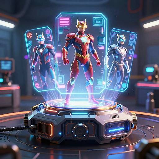 Futuristic Superhero Hologram Generator