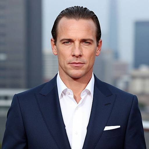 European Man in Tailored Suit Portrait