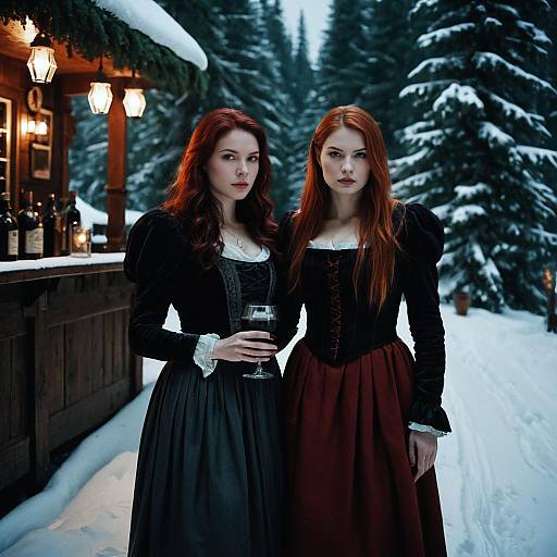 Vampire Sisters in a Winter Wonderland