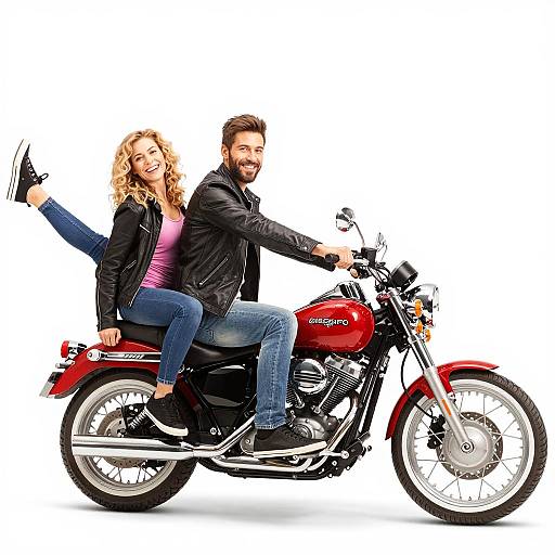 Joyride on a Red Motorcycle