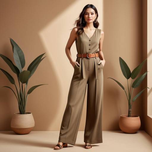 Chic Everyday Jumpsuit in Earthy Tones