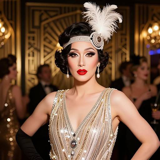 1920s Glamorous Drag Queen Portrait