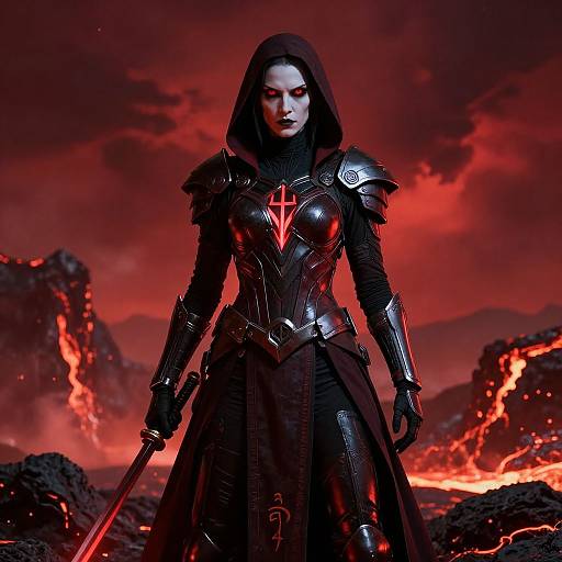 Powerful Female Sith on Volcanic Planet
