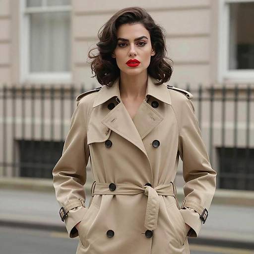 Confident Woman in Trench Coat