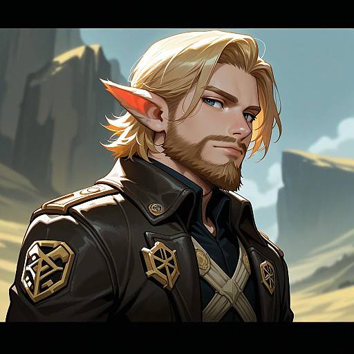 Bearded Arcane Yordle in Uniform Jacket