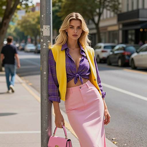 Stylish Blonde in Urban Setting