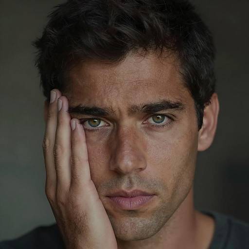 Intense Contemplation of a Young Man