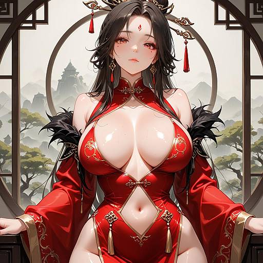 Elegant Fashion Portrait of a Stylish Woman