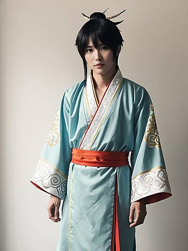 Man in Xiao Cosplay Costume