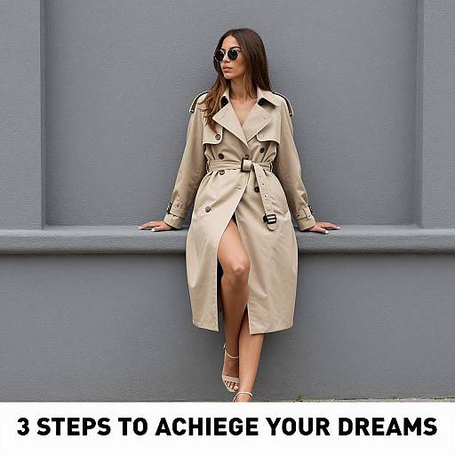 Stylish Woman Against Gray Wall