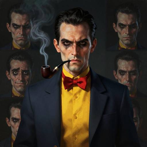 Vintage Eerie Portrait with Expressions