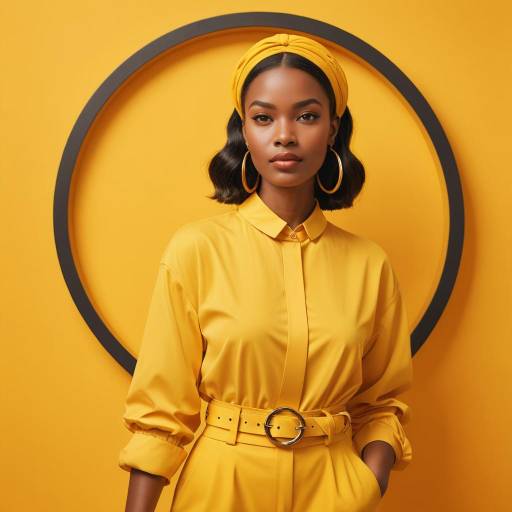 Stylish Confident Woman in Yellow Vibes
