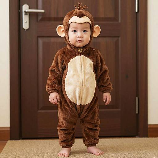 Toddler in Curious George Costume