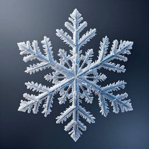 Photorealistic Detailed Snowflake Art